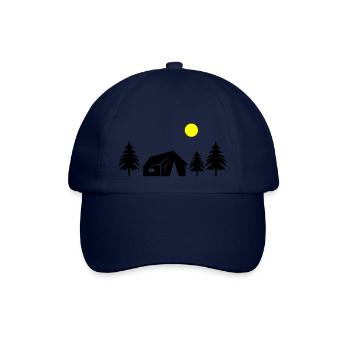 hütte im wald - Baseballkappe - Blau/Blau - Vorne