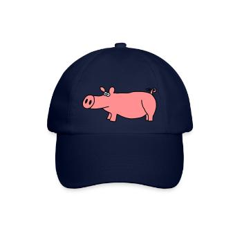 Schwein - Baseballkappe - Blau/Blau - Vorne