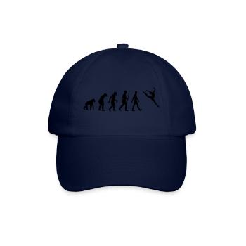 Evolution Mensch Affe Ape Human - Ballet, Tanzen - Baseballkappe - Blau/Blau - Vorne