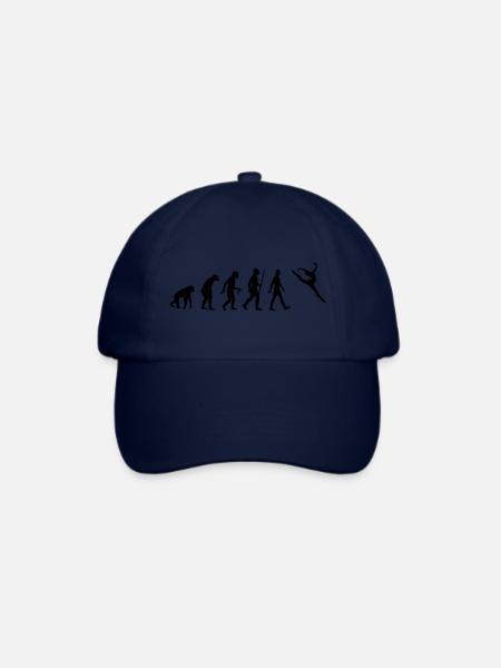 Evolution Mensch Affe Ape Human - Ballet, Tanzen - Baseballkappe - Blau/Blau