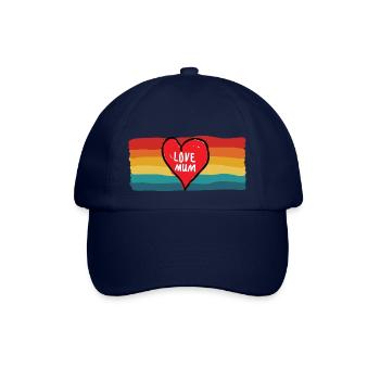 Liebe Mama Vintage Sonne - Baseballkappe - Blau/Blau - Vorne