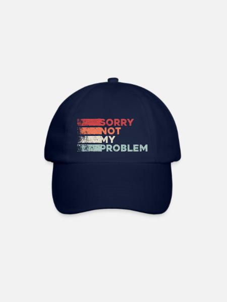 Sorry not my problem. nicht mein Problem Retro - Baseballkappe - Blau/Blau
