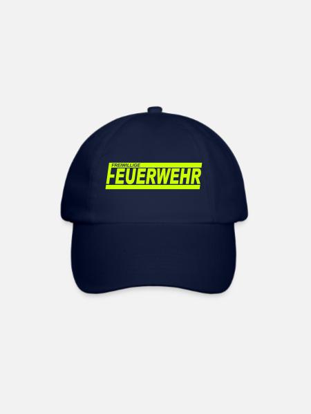 FEUERWEHR mit Rahmen - Freiwillige Feuerwehr FW32 - Baseballkappe - Blau/Blau