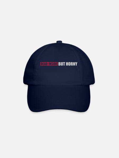 dead inside but horny - Baseballkappe - Blau/Blau