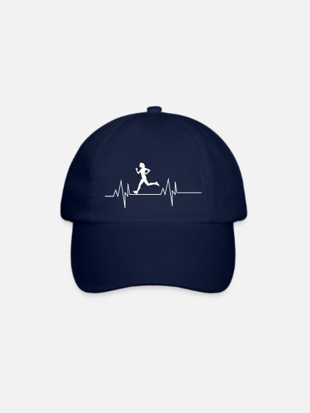 Running Woman Herzschlag - Baseballkappe - Blau/Blau