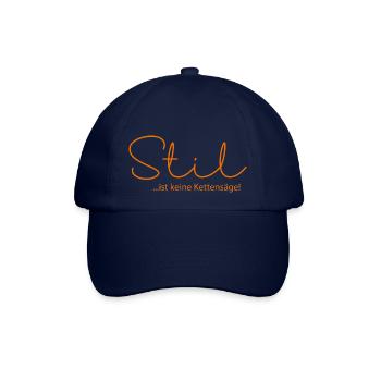 Stil...ist keine Kettensäge! - Baseballkappe - Blau/Blau - Vorne