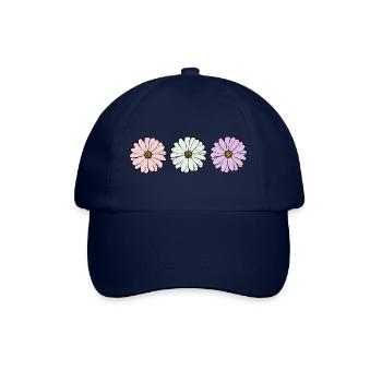 Blume pastell Blüte Blumen pastell Blumenmuster - Baseballkappe - Blau/Blau - Vorne