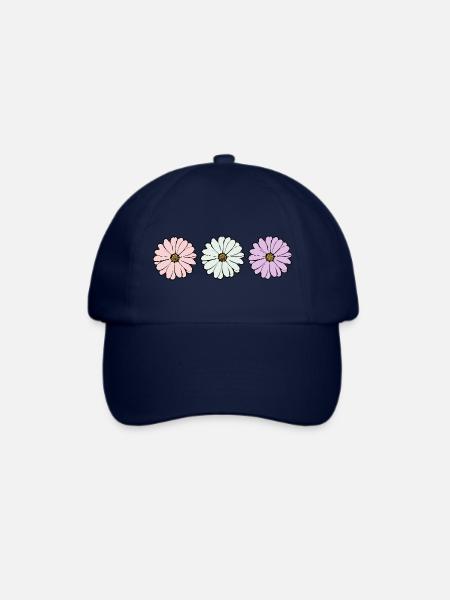 Blume pastell Blüte Blumen pastell Blumenmuster - Baseballkappe - Blau/Blau