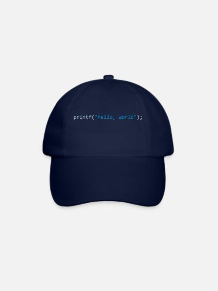 Hello, World - Baseballkappe - Blau/Blau