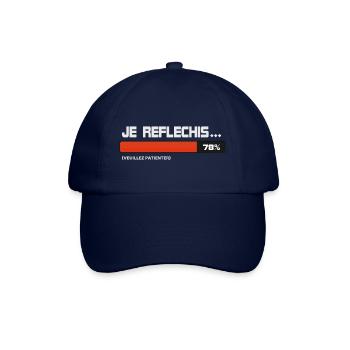 Ich dachte, warten, bitte warten - Baseballkappe - Blau/Blau - Vorne