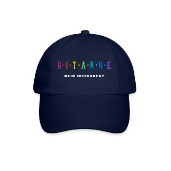 Gitarre - Mein Instrument - Bunte Buchstaben - Baseballkappe - Blau/Blau - Vorne