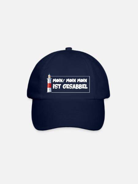 Moin Moin ist Gesabbel Leuchtturm Wellen Meer - Baseballkappe - Blau/Blau