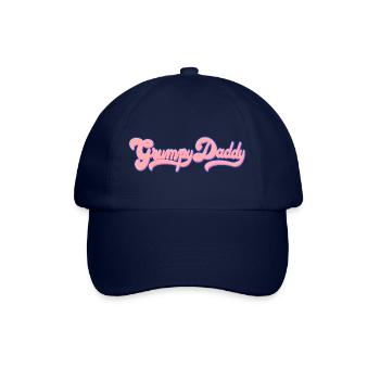 Grumpy Daddy Retro Script - Farbe "Bubble Gum" - Baseballkappe - Blau/Blau - Vorne