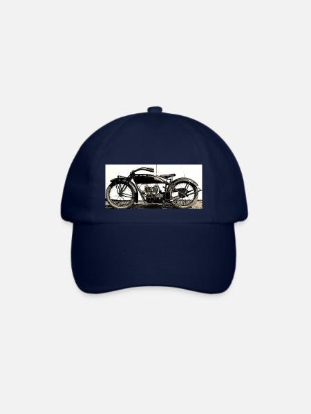 Motorrad Oldtimer - Baseballkappe - Blau/Blau
