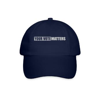 your vote matters Zitat - Baseballkappe - Blau/Blau - Vorne