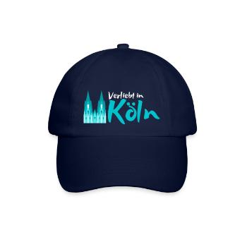 Verliebt in Köln | Köln Mitbringsel Souvenir - Baseballkappe - Blau/Blau - Vorne