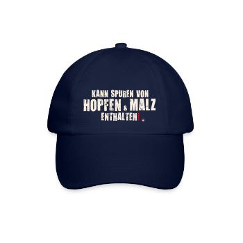 Kann Spuren von Hopfen & Malz enthalten - Baseballkappe - Blau/Blau - Vorne