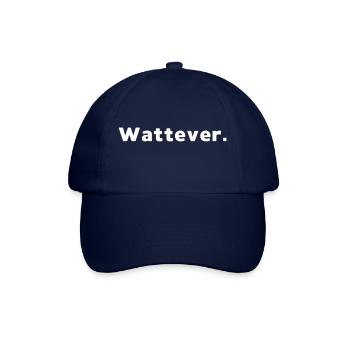 Lustiger Nordsee Spruch Wattever Plattdeutsch Spaß - Baseballkappe - Blau/Blau - Vorne