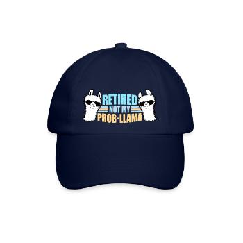 Nicht mein Prob Lama Ruhestand Prob-Llama im Ruhestand - Baseballkappe - Blau/Blau - Vorne