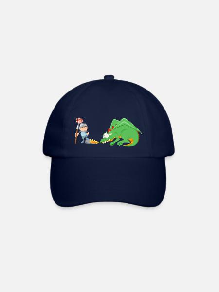 Ritter und Drache - Baseballkappe - Blau/Blau