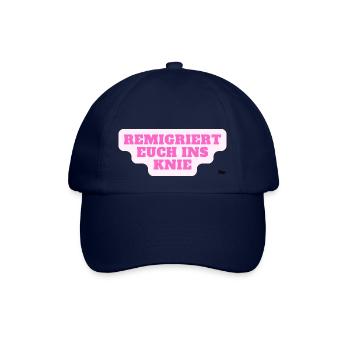 Remigriert euch ins Knie - Baseballkappe - Blau/Blau - Vorne