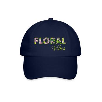 Blumige Vibes - Baseballkappe - Blau/Blau - Vorne