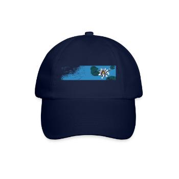 Blaue Seerose auf dem Wasser - Baseballkappe - Blau/Blau - Vorne