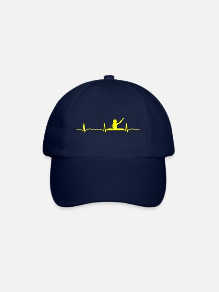 EKG HERZSCHLAG DJ gelb - Baseballkappe - Blau/Blau