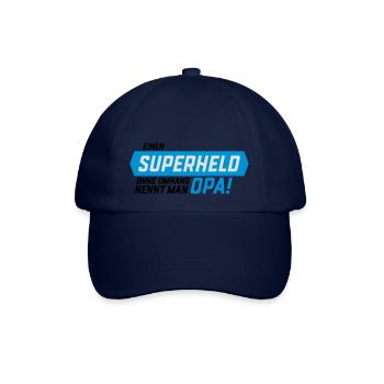 Superheld ohne Umhang Opa - Baseballkappe - Blau/Blau - Vorne