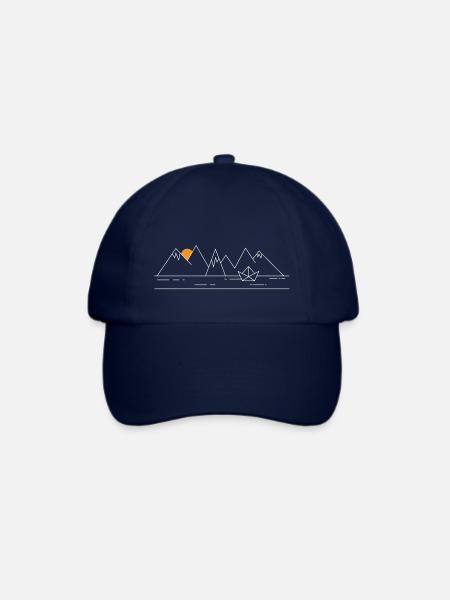 Boot und Berge - Baseballkappe - Blau/Blau