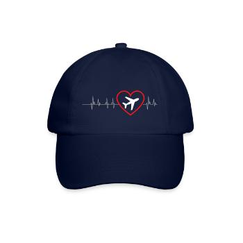Flugzeug Plane Flieger Frequenz - Baseballkappe - Blau/Blau - Vorne