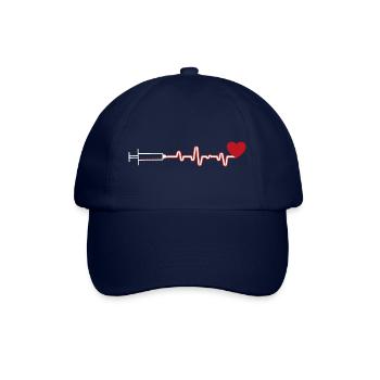 Herzschlag - Herz - Baseballkappe - Blau/Blau - Vorne