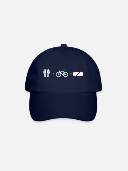 Wer ein Fahrrad hat brauch kein Akku - Baseballkappe - Blau/Blau