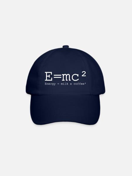 E=mc² - Kaffee Fan Wissenschaft Mathe - Baseballkappe - Blau/Blau