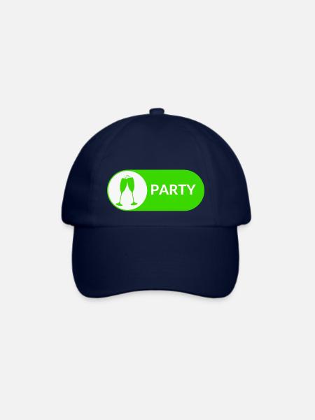 Party-Button - Baseballkappe - Blau/Blau