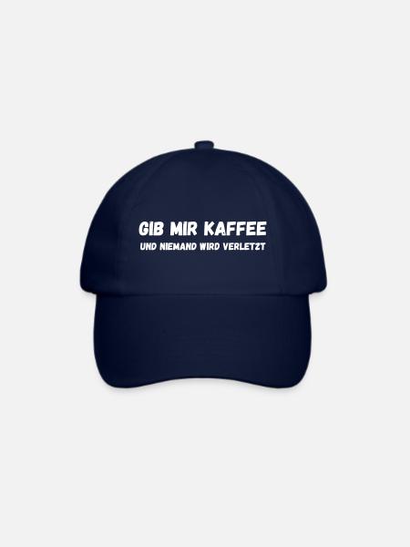 Gib mir Kaffee - Baseballkappe - Blau/Blau