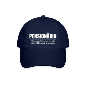 Pensionärin Pensionistin Rente lustige Sprüche - Baseballkappe - Blau/Blau - Vorne