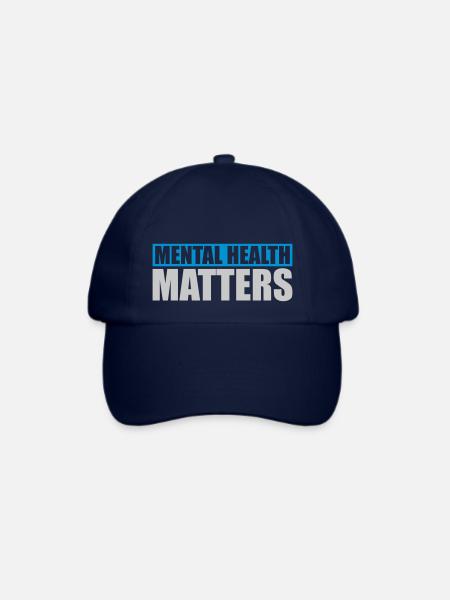mental health matters Zitat - Baseballkappe - Blau/Blau