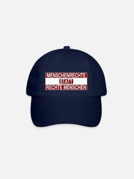 MENSCHENRECHTE STATT RECHTE MENSCHEN - Baseballkappe - Blau/Blau