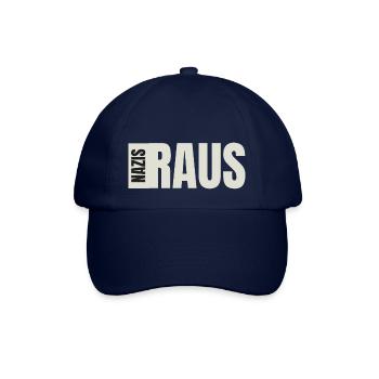 Nazis raus! - Baseballkappe - Blau/Blau - Vorne