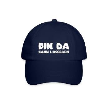 Bin da - Kann losgehen - Baseballkappe - Blau/Blau - Vorne