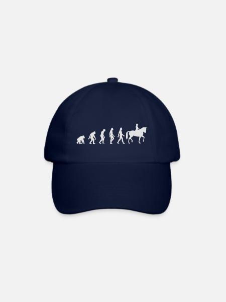 Die Evolution des Reitens - Baseballkappe - Blau/Blau