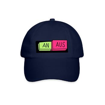 An / Aus Schalter - Baseballkappe - Blau/Blau - Vorne