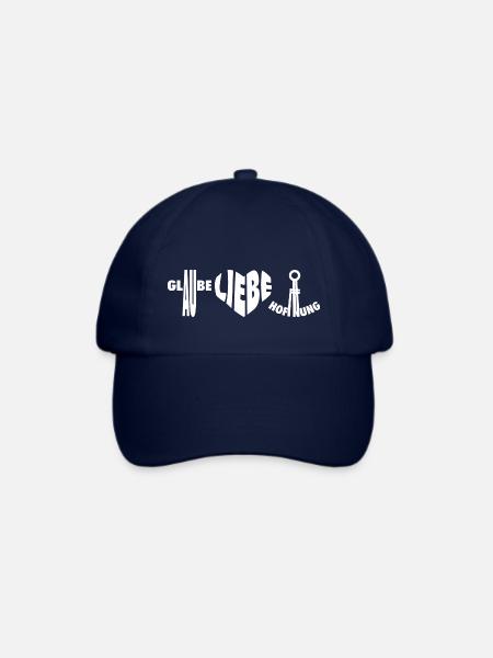 Glaube Liebe Hoffnung, Formen Symbole weiss - Baseballkappe - Blau/Blau