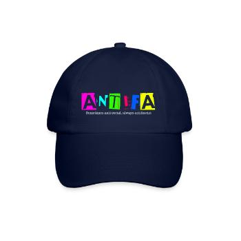 Antifa - Sometimes anti-social, always antifascist - Baseballkappe - Blau/Blau - Vorne