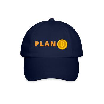 Bitcoin Plan B - Baseballkappe - Blau/Blau - Vorne