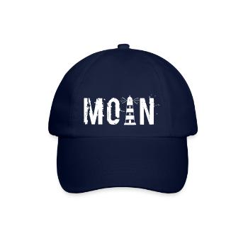 Moin - Leuchtturm weiß - Baseballkappe - Blau/Blau - Vorne
