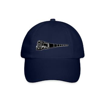 vinted retro railway train - Baseballkappe - Blau/Blau - Vorne