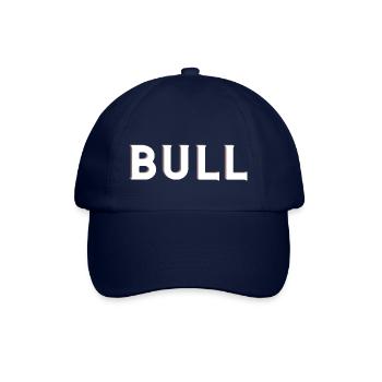 Stier, Text,Logo Design, - Baseballkappe - Blau/Blau - Vorne