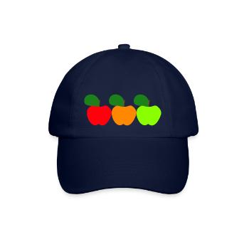 Drei Äpfel - Baseballkappe - Blau/Blau - Vorne